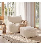 DEZAGCE Modular Sectional Sofa, Boneless L-Shaped Cloud Couch with 3 Pillows, Chenille Convertibl...