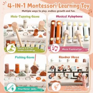 4-in-1 Learning Toys | Whack a Mole with Xylophone