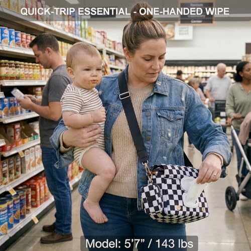 Small Nappy Changing Bag with Built-in Wipes Dispenser