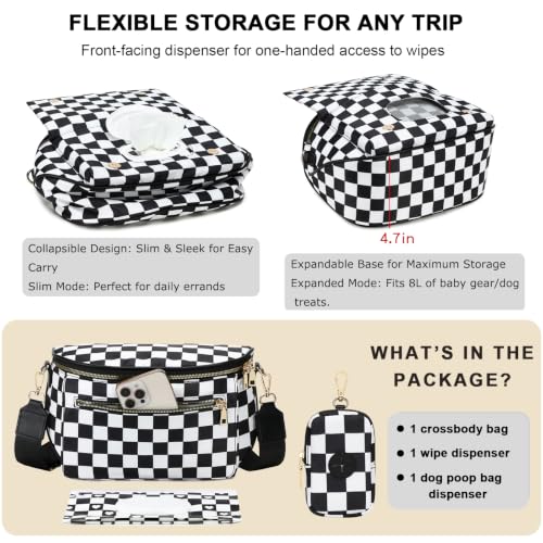 Water-repellent Nylon Shoulder Bag for Dog Walking and Travel