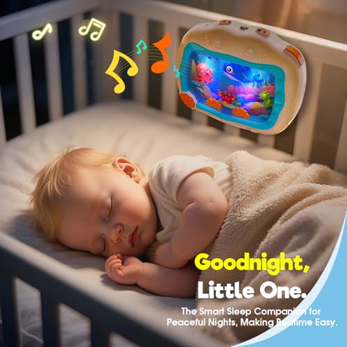 Musical Sleep Soother with Remote Nursery Decor for Infant Crib Hanging Car Seats Travel - Blue