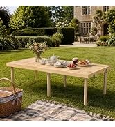 DEZAGCE Extendable Dining Table 120-160cm, Wooden Extendable Kitchen Table for 4-8 People, Space ...
