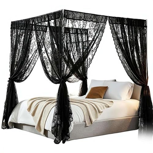 Black Bed Canopy Curtains Soft Romantic Canopy Scarf Cute Bedroom Decor