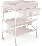 Maxmass Folding Baby Highchair with 2-Level Adjustable Tray, Carry Bag | Toddler Feeding Chair Fe...