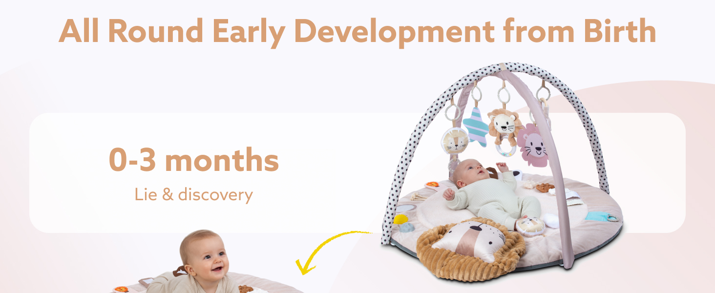 Text reads 'We are excited to present Tush Nest Baby Nest' followed by 'babynest.life' website. Product image shows pink padded baby nest/co-sleeper with certification logos CE, UK CA, and age indicator below.