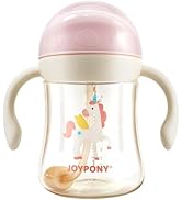 Joypony PPSU Drinking Cup with Straw & Weight Ball, 266 ml (9oz) Baby Drinking Bottle Spout.