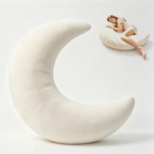 C Shaped Full Body Pillow for Side Sleepers (White) | Soft Hugging Support Pillow with Washable Cover for Sleeping