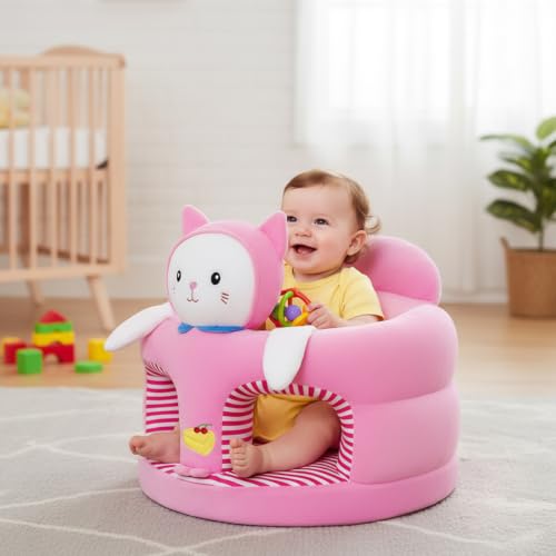 Secure Back Support Floor Seat Baby Soft Plush Infant Sit up Chair