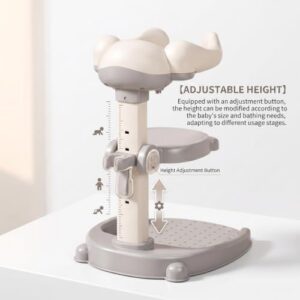Adjustable Baby Bath Stand with Anti-Slip Base & Detachable Seat