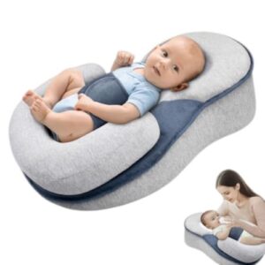 Anti-Reflux Newborn Lounger with Safety Strap