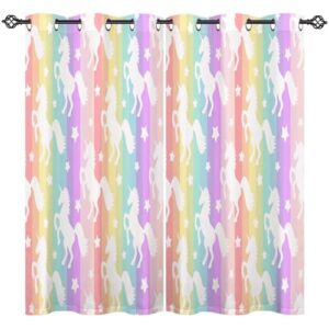Rainbow Striped Stars Print