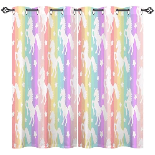 Rainbow Striped Stars Print
