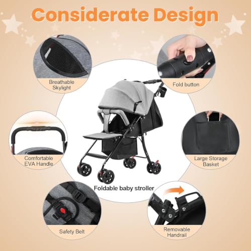 Baby Stroller for 0-2 Years Toddlers Up to 10kg