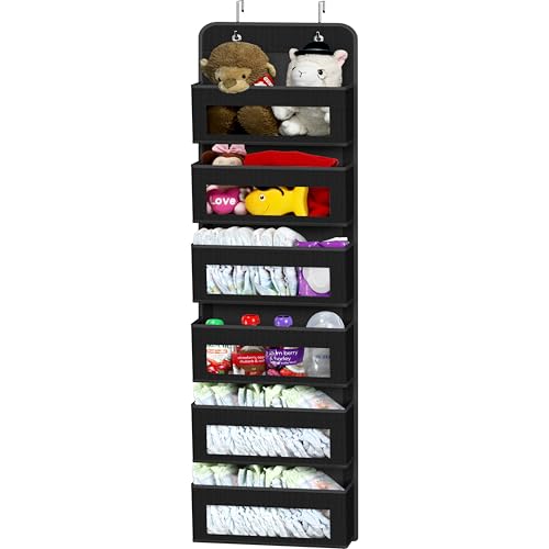 Black                                                          Over the Door Storage for Closet