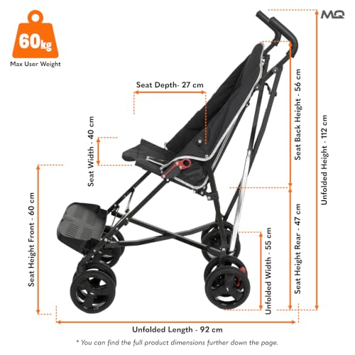 Black - for Older Children up to 60kg | Disability Pushchair