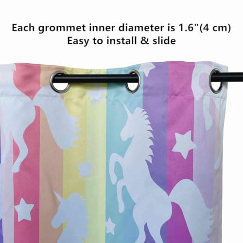 Kids Girls Window Drapes for Bedroom Living Room