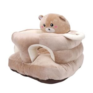 Plush Cute Cartoon Animal Infant Floor Chair with Back Support