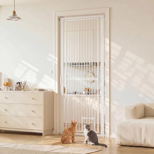 No-Drill Pressure Mounted Wide Dog Gate for Stairs