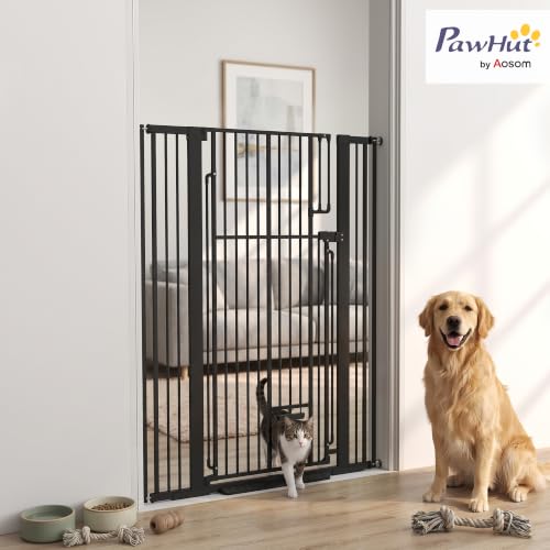 Black | Pet Gate for Doorways Stairs