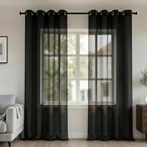 Lightweight Light Filtering Grommet Drapes for Living Room Bedroom