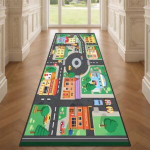 Children Traffic Game Long Rug