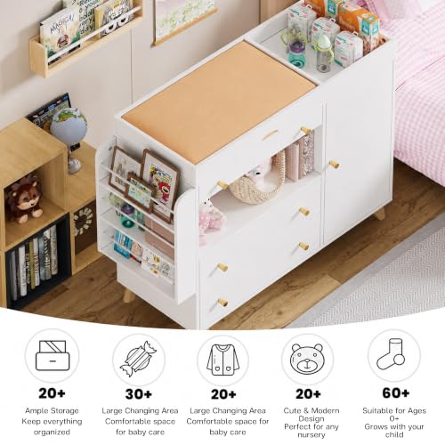 and open storage shelves for nursery and bedroom