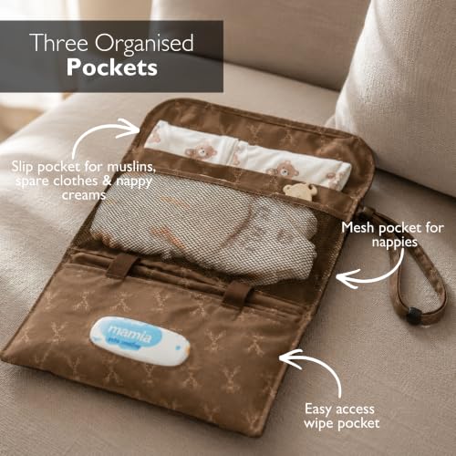 Nappy Pouch With Wipe Pocket (Coffee Brown)