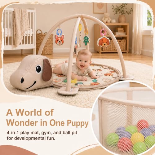 providing a comfortable space for tummy time and play.
