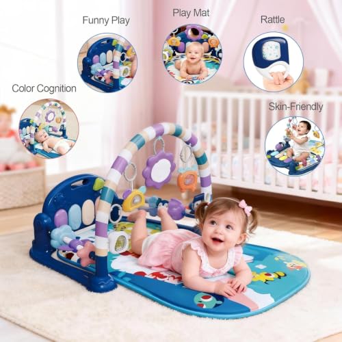 6-in-1 Baby Playmat Glow and Grow Kick & Play Piano Gym
