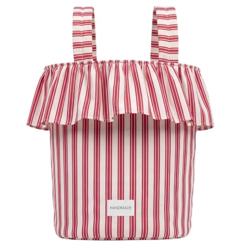 Cotton Stroller Organizer with Waterproof Lined for Moms Baby Travel(Ruffles Style