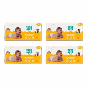 Pack of 4 (224)                                                          56 Nappies per Pack