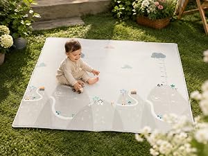 Text reads 'Anti-Slip Design'. Textured mat surface showing non-slip pattern detail and product application with decorative elements on surface.