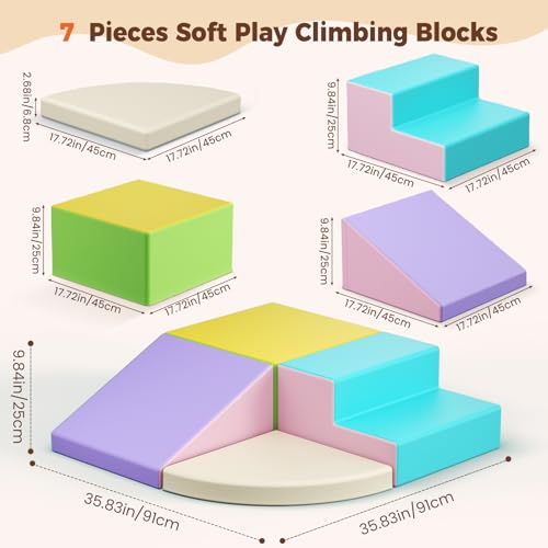 Soft Play Foam Climbing Blocks                                                          Indoor Climb Crawl Play Equipment