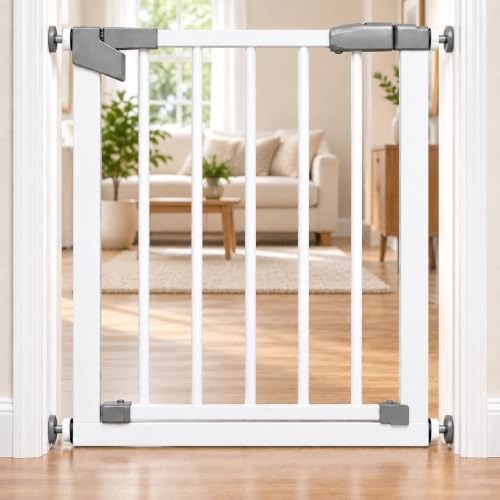 2 Way Opening Steel Child and Pet Gate for Doorways Hallways and Selected Stair Areas