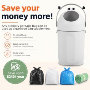 Tall Diaper Pail with Airtight Lid & Quiet Flap Operation
