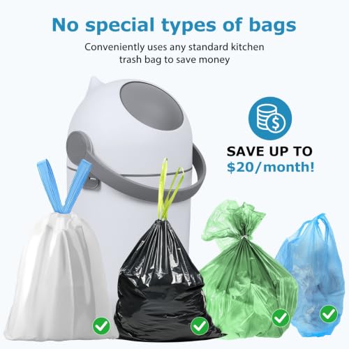 Odor Control Diaper Bin                                                          4 Gallon Nursery Trash Can