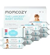 Momcozy Baby Wipes 720 Count (12 Packs) | Large 8" x 8" Size, Thick 3D Textured Fabric, 99% Water...
