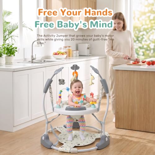 Montessori -Inspired 8 Interactive Toys |360° Rotating Seat