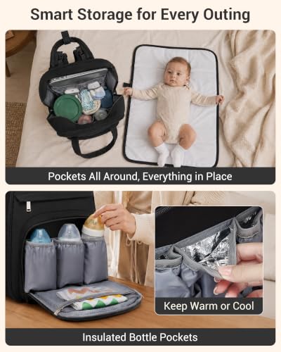 19-Pocket Nappy Bag                                                          Water Resistant Baby Bag