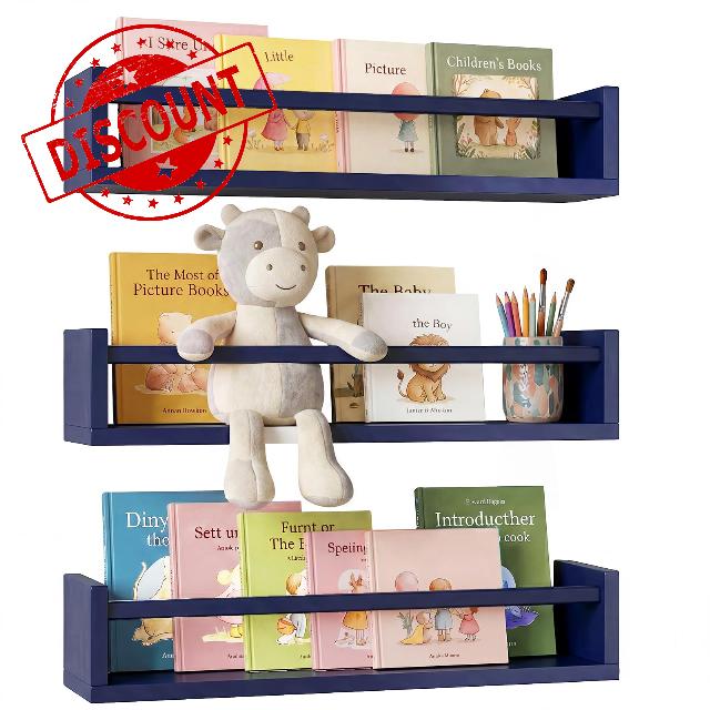 Fixwal Floating Nursery Book Shelves for Wall