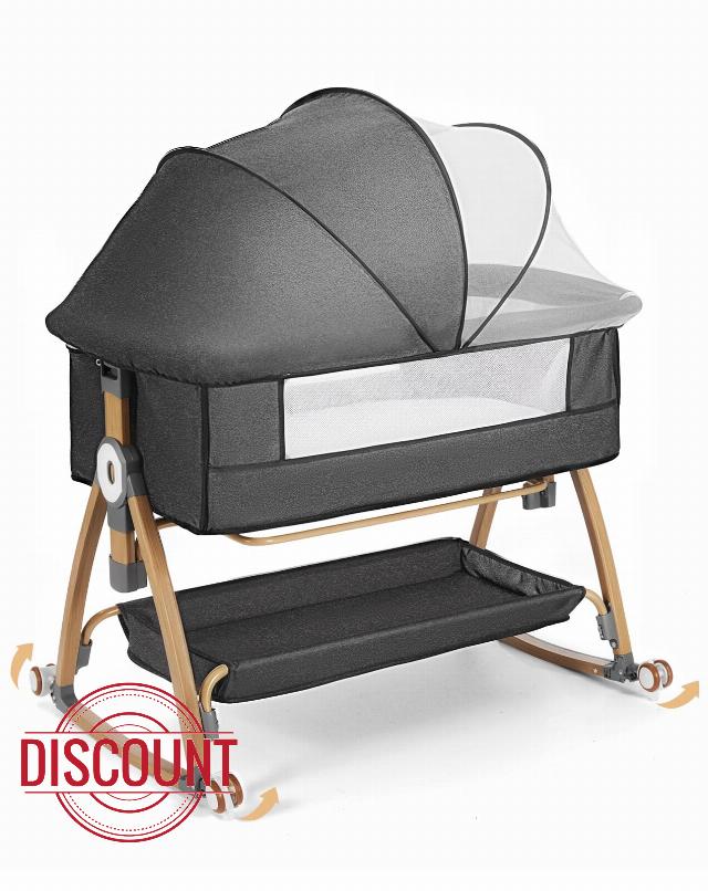 COMOMY 3 in 1 Bedside Bassinet with Wheels
