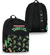 Text reads 'Teenage Mutant Ninja Turtles'. Series of black electronic devices or projectors showing TMNT-themed content or games on screens.