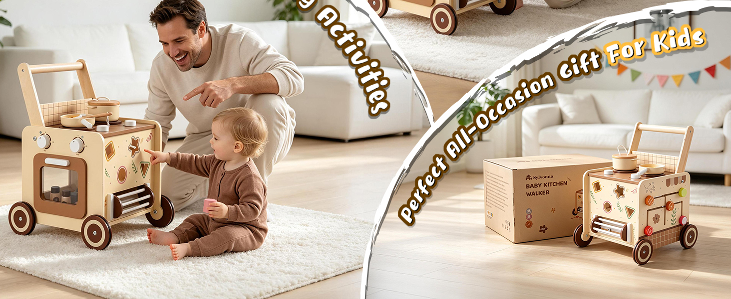 Text reads "Pretend Microbial Play (part)" and "Playful Exploration". Images show wooden play kitchen set with adults and children engaged in pretend cooking and domestic play activities.