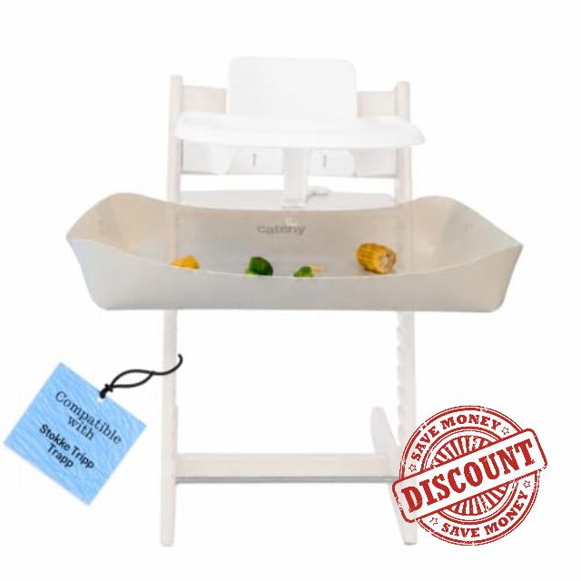 CATCHY - High Chair Food Catcher - Compatible with Stokke Tripp Trapp                                                          High Chair Food Catcher - High Chair Sold Separately - Baby & Toddler Food & Mess Catcher - Under High Chair Accessory
