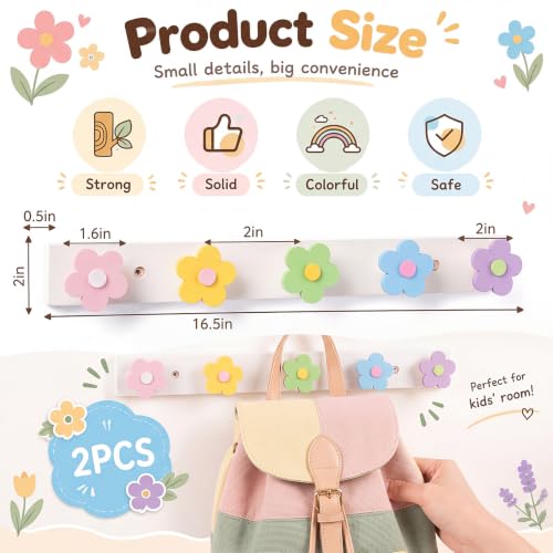 5 Flower Shaped Hooks