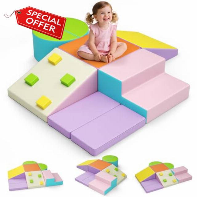 7-Piece Foam Climbing Blocks for Toddlers