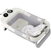 Small Portable Baby Playpen for Babies & Toddlers, Grey | Play Pen, 127x127x68cm, Breathable Mesh...