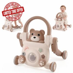 Baby Walker for Kid 3 in 1 Sit-to-Stand Learning Walkers with Shapes