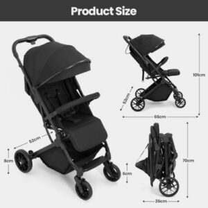 Compact Pram with Adjustable Seat