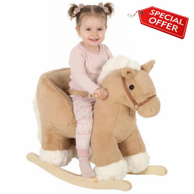 AIYAPLAY Kids Rocking Horse w/Sound for Toddlers 18-36 Months